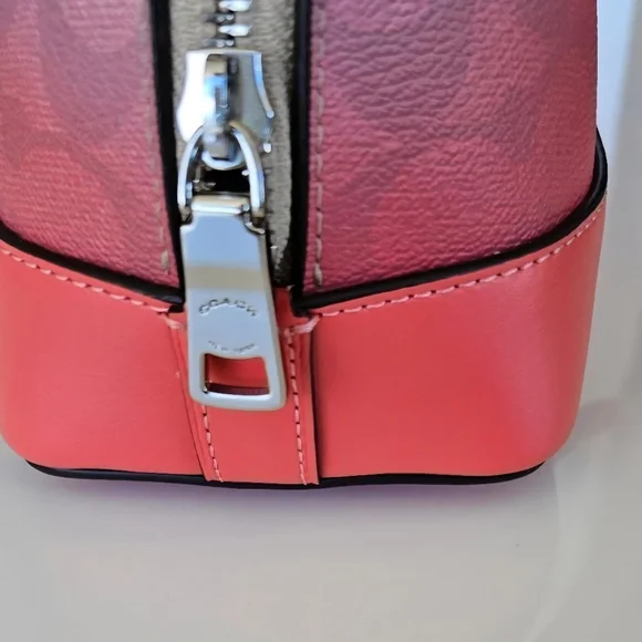 ✨️RARE✨️ COACH Mini Sierra Satchel in Purple/Coral Ombre and Signature Canvas 💜
